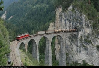 Ретийская железная дорога, имеющая протя