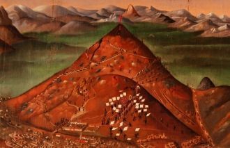 Изображение горы Сиеро Рико в 1758 году.