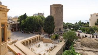 Рыночная площадь в Баку, вид сверху