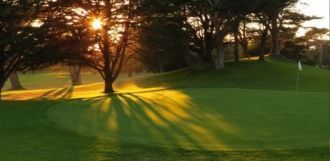 Поле для гольфа в парке 