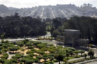 Золотые ворота - вид с высоты птичьего п