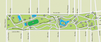 Карта парка «Золотые ворота».