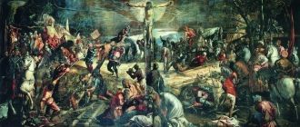 «Распятие» написанное Тинторетто в 1565 