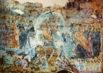 Сошествие в ад. Фреска 1265 года.