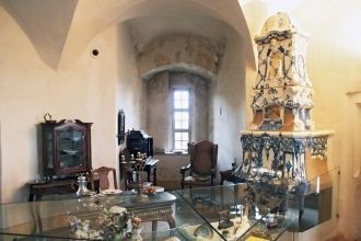 Интерьер крепости Штольпен. В залах креп