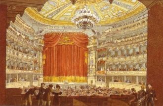 Интерьер первого оперного театра, 1841 г