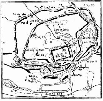 Схема крепости Колоа.