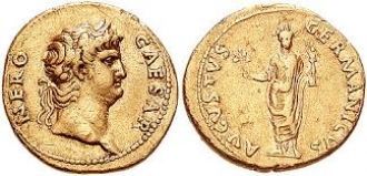 Монета с изображением Колосса Нерона.