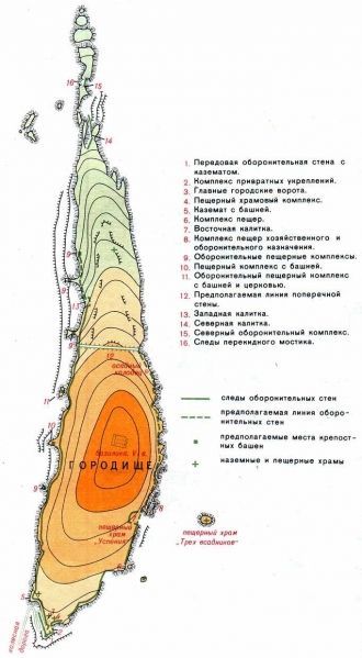 План пещерного города Эски Кермен. В нач