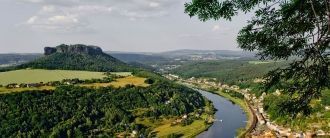 Вид на гору Лилиенштайн. В 1813 году там