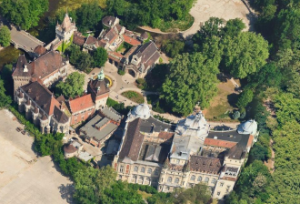 Замок Вайдахуняд, аэрофотосъёмка