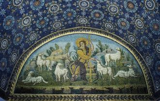 Мозаика «Христос — Добрый Пастырь». Сцен