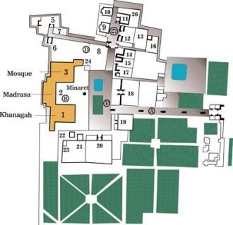 План некрополя Чор-Бакр. Хазира Джуйбарс