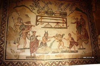 В вестибюле Эрота и Пана изображено сост