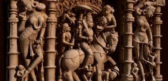 Компьютерная модель сложной резьбой из с