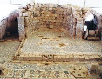 Сохранившиеся мозаические полы в Ум