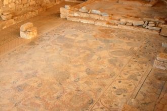 Всего на полу церкви изображено 29 древн