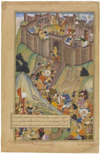 Хулагу разрушает крепость Аламут. Персид