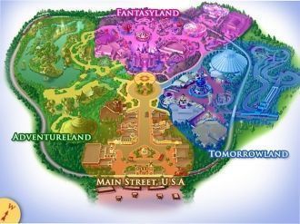 Карта Гонконгского Диснейленда.