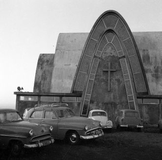 Церковь Коупавогюра. На фотографии. 1960