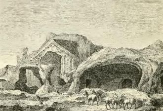 Зарисовка Уплисцихе английским путешеств