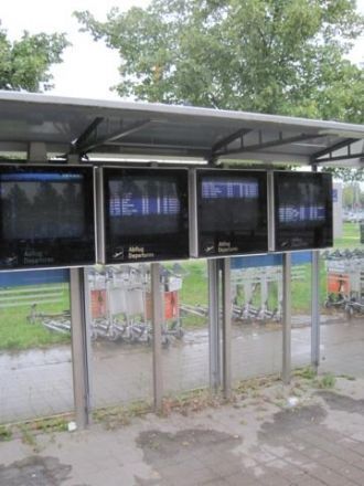 Аэропорт Мюнхен. Табло с информацией об 