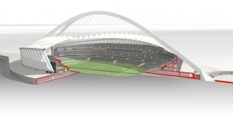 Схема стадиона Мозес Мабида.