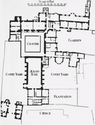 План дворца Ламбет до 1830 года.