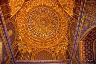 Медресе Тилля-Кари. Роспись купола мечет