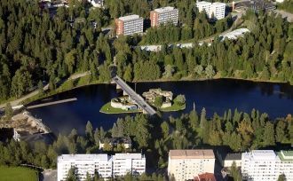 Замок Каяни, вид с высоты птичьего полёт