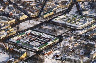 Центр Костромы - вид сверху на Сусанинск