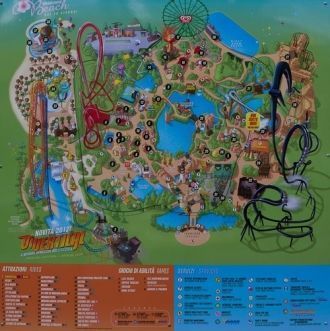 Карта парка развлечений.
