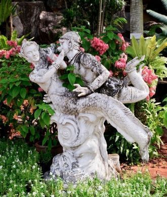 Клумбы, цветы, деревья, кустарники, скул