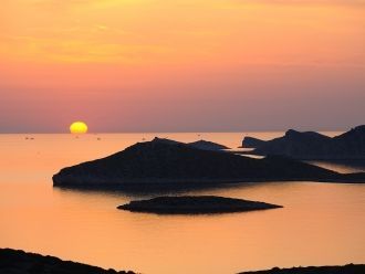 Закат в Национальном парке Корнати.