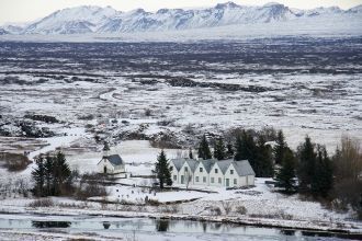 Национальный парк Тингведлир зимой.