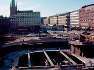 Строительные работы на площади, 1966 год