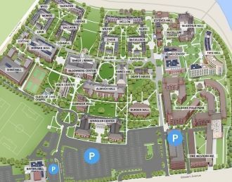 План кампуса Гарвардского университета.