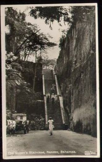 Лестница королевы Виктории. Старое фото.