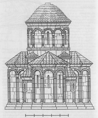 Схема фасада Церкви Кветера.