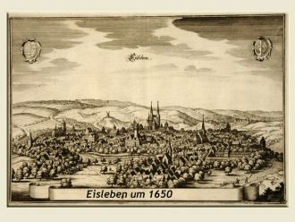 Гамбург в 1650 году. Виднеется Церк
