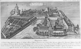План монастыря в начале XIX века. В XVII