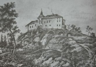 Олесский замок, северная сторона 1819г. 