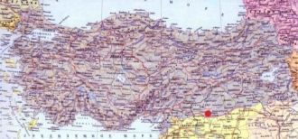 Харран на карте Турции.