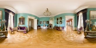 Один из залов дворца Вильгельмсхёэ. Сего
