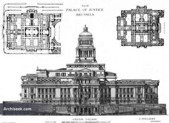 Главный фасад Дворца Правосудия в Брюссе