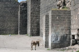 В некоторых местах стена прерывается, но