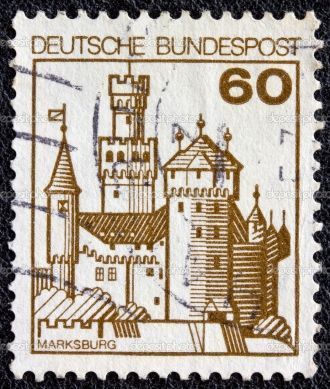 Замок Маркусбург, марка, около 1977 г.