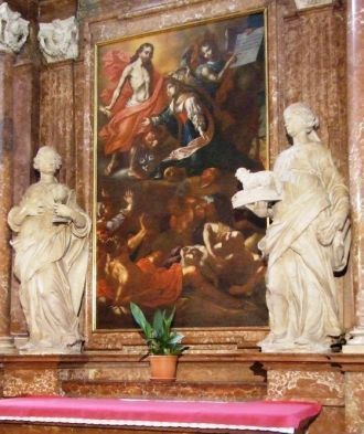 Алтарь Святой Розалии. Две мраморные ста