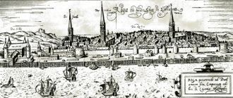 Панорама Риги 1548 год.