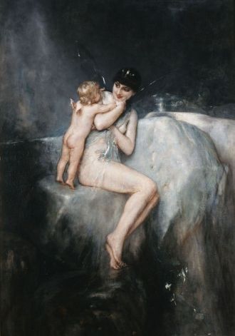 Gysis Nikolaos Nymph and Cupid